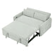 57.48" Pull-out Sofa Bed Convertible Couch 2 Seat Loveseat Sofa Modern Sleeper Sofa with Two Throw Pillows and USB Ports for Living Room, Light Grey-Green(Old Sku:WF317760AAE)