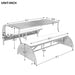U_STYLE Versatile outdoor loveseat that converts to four seats and a table, suitable for gardens and lawns - DTYStore