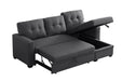 Upholstered Pull out Sectional Sofa with Chaise - DTYStore