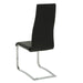 Set of 4 Leatherette Upholstered Dining Side Chairs, Black - DTYStore