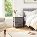 Drawers Dresser Chest of Drawers,Metal Frame and Wood Top,gray,two packs - DTYStore