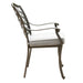 Outdoor Patio Aluminum Dining Arm Chair With Cushion, Set of 2, Cast Slate - DTYStore