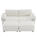 Free Combination Modular Convertible Sectional Sofa Bed Set, 4 Seat Upholstered Sleeper Corner Couch, Deep-Seat Loveseat with Ottoman for Living Room, Office, Apartment,2 Colors - DTYStore