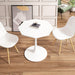 31.50"Modern Octagonal Coffee Table with MDF Table Top,Metal Base, for Dining Room, Kitchen, Living Room,White - DTYStore