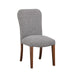 Sophia Ashen Grey Dining Chair in Performance Fabric with Nail Heads - Set of 2 - DTYStore