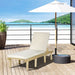 Outsunny Chaise Lounge Chair for Outdoor, Patio Recliner with 4-Position Adjustable Backrest and Cushion for Deck, Beach, Lawn and Sunbathing, Natural - DTYStore