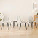 Dining Chairs Set of 4 modern kitchen dining chairs, linen padded seats, and sturdy black metal leg design (beige) dining table chairs Suitable for home and office use - DTYStore