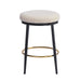 24.75'' Modern Counter Stools Set of 2,White Counter Stools with iron Frame,Sponge cushion,Footrest,suitable for Kitchen/Bedroom/Dining Room. - DTYStore