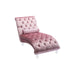 COOMORE Velvet Chaise Lounge Indoor,Button-Tufted Upholstered Chaise Lounge Chair with Pillow for Bedroom Living Room Office (Pink Velvet) - DTYStore