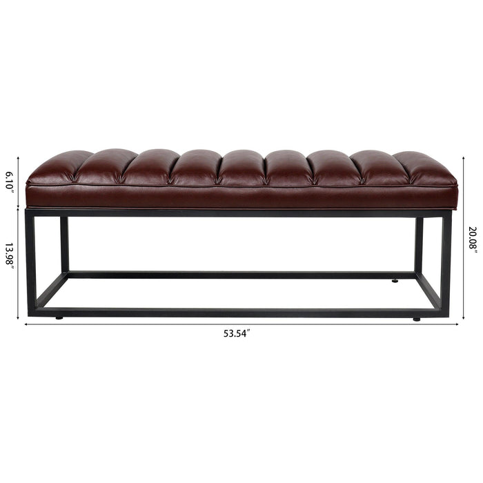 Metal Base Upholstered Bench for Bedroom for Entryway - DTYStore