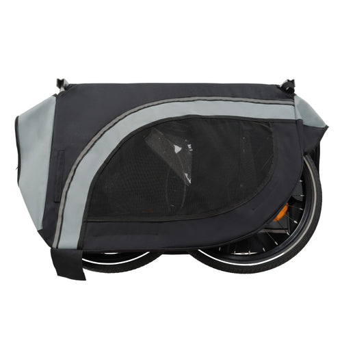 Large Folding Bike Trailer for Dogs – 66LB Capacity All-Terrain Pet Carrier, Durable Steel Frame for Cycling, Jogging, Camping & Outdoor Adventures, Black- Gray - Image 13