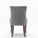 Furniture,Ultra Side Dining Chairï¼ŒThickened fabric chairs with neutrally toned solid wood legsï¼Œ Bronze nail headï¼ŒSet of 2ï¼ŒGray - DTYStore