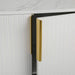 Modern Sideboard with Four Doors, Metal Handles & Legs, Adjustable Shelves Kitchen Cabinet - DTYStore