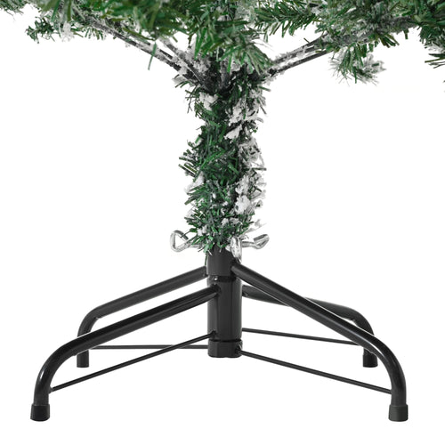 6FT Unlit Artificial Christmas Tree with Snow Flocked Design and Metal Stand, Full Appearance, Easy Assembly - Image 7
