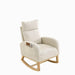 27.6"W Modern Accent High Backrest Living Room Lounge Arm Rocking Chair, Two Side Pocket - DTYStore