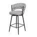 360°Swivel Bar Chairs set of 2, equipped with soft cushioned backrest counter stool, metal leg modern luxury kitchen chair, suitable for family dining, kitchen island - DTYStore