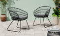 TERRY CHAIR,2PCS with 2 Cushions,Gray - DTYStore
