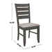 Set of 2 Dining Chairs with Fabric Upholstered Seat, Dark Grey - DTYStore