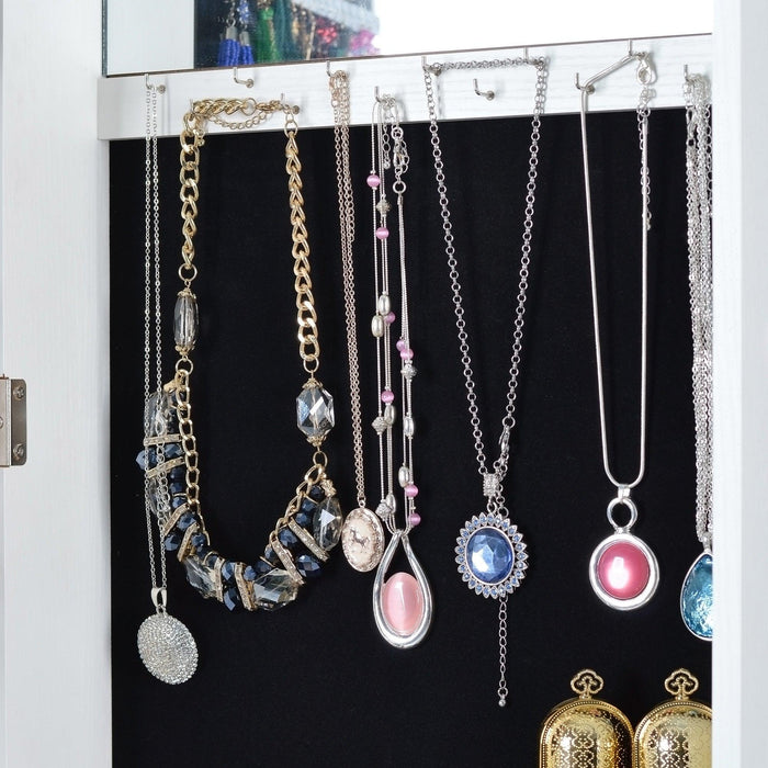 Full Length Mirror 360Â° Swivel Jewelry Cabinet - DTYStore