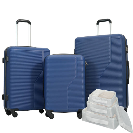 Durable ABS Hardshell Luggage Set with Spinner Wheels and TSA Lock, Lightweight
