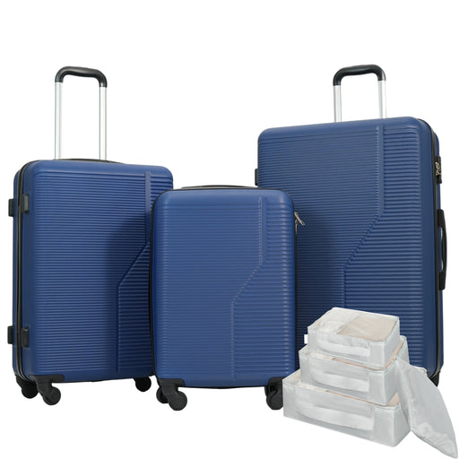 Durable ABS Hardshell Luggage Set with Spinner Wheels and TSA Lock, Lightweight