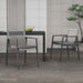 Outdoor Dining Set, Aluminum Dining Chair Set of 6 with Rope+Aluminum Dining Table with Faux Wood Top, Gray+Black - DTYStore