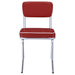 Red and Chrome Upholstered Side Chairs (Set of 2) - DTYStore