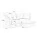 Slipcovered Sectional 2 Seater Sofa Couch with Convertible Ottoman, Wide and Deep Seat L Shaped Sofa with Detachable Cover and Soft Multiple Big Pillows, Chenille Fabric, Cream