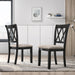 Windvale Fabric Upholstered Dining Chair in Black, Set of 2 - DTYStore