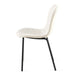 Off White Boucle Dining Chairs Set of 4,Mid-Century Modern Upholstered PU Leather Chairs,for Kitchen Dining Room - DTYStore