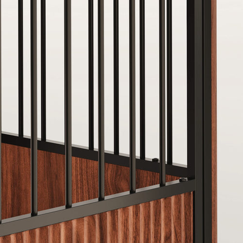 31.5'' Walnut Fluted Wood Furniture Style Dog Crate for small & Medium Dogs - Double Door Design, Decorative Pet House & Indoor Side End Table. - Image 10