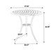3 Piece Patio Bistro Set Cast Aluminum Bistro Table and Chairs Set of 2 with Umbrella Hole,All Weather Metal Bistro Table Set,Outdoor Patio Furniture Set for Garden White - DTYStore