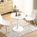 31.50"Modern Octagonal Coffee Table with MDF Table Top,Metal Base, for Dining Room, Kitchen, Living Room,White - DTYStore