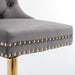 Furniture,Thick Golden Swivel Velvet Barstools Adjusatble Seat Height from 25-33 Inch, Modern Upholstered Bar Stools with Backs Comfortable Tufted for Home Pub and Kitchen Island (Gray,Set of 2) - DTYStore
