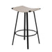 Counter Height Bar Stools Backless Handwoven Kitchen Dining Chairs with Round Footrest Set of 2 PVC Weaving Pub Stool for Indoor & Outdoor (Black & Creamy White) - DTYStore