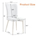 Modern minimalist dining chair, white PU leather curved back and seat cushion, white metal chair legs, suitable for dining room, bedroom, living room. A set of 2 chairs. 008 - DTYStore