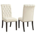 Beige and Smokey Black Tufted Side Chairs (Set of 2) - DTYStore