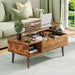 Lift Top Coffee Storage Wood Tables with Hidden Compartment Small Dining Desk for Home Living Room Office - DTYStore