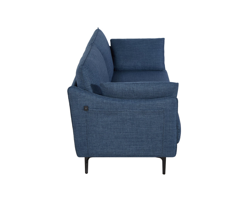 2.5 Seater Sofa For Primary Living Space , Bed Room, Office, USB Charge Port , 2 Pillows,Metel Legs