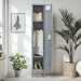 1 Door 66"H Metal Lockers With Lock for Employees,Storage Locker Cabinet for Home Gym Office School Garage,Gray - DTYStore