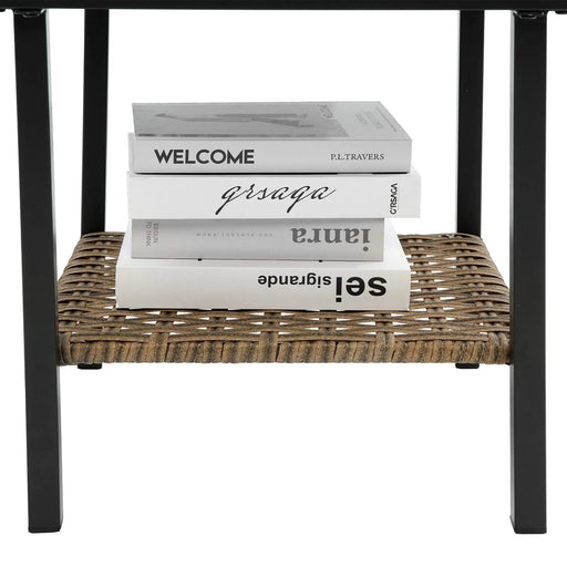 3pcs rocking rattan set wholesale leisure chair outdoor rattan rocking chair set grey Default -DTYStore