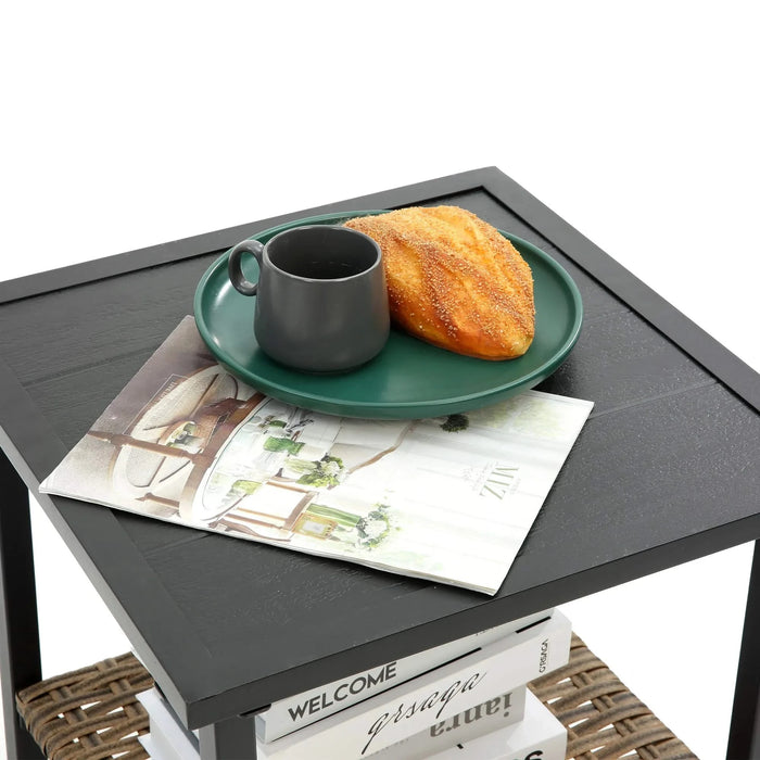 3pcs rocking rattan set wholesale leisure chair outdoor rattan rocking chair set grey Default -DTYStore