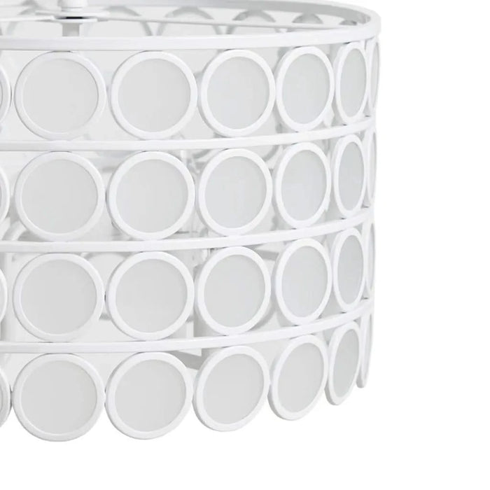 4-Light Glass Drum Shade Chandelier Default -DTYStore