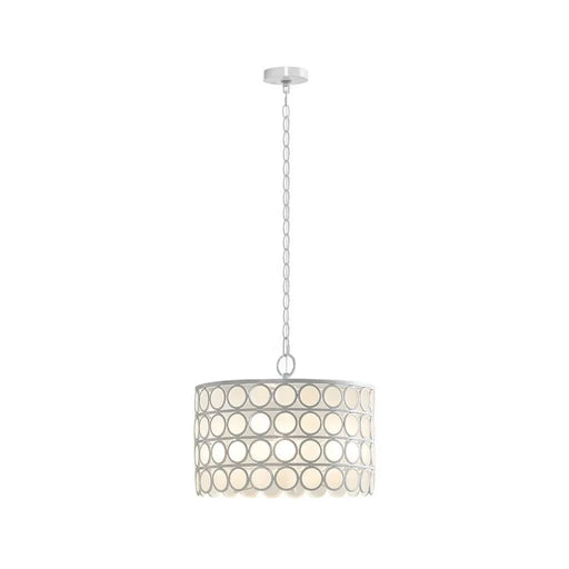 4-Light Glass Drum Shade Chandelier Default -DTYStore