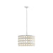 4-Light Glass Drum Shade Chandelier Default -DTYStore