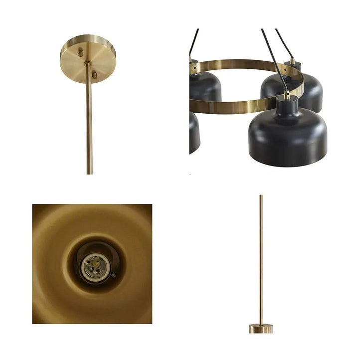 4-Light Metal Shade Chandelier Default -DTYStore