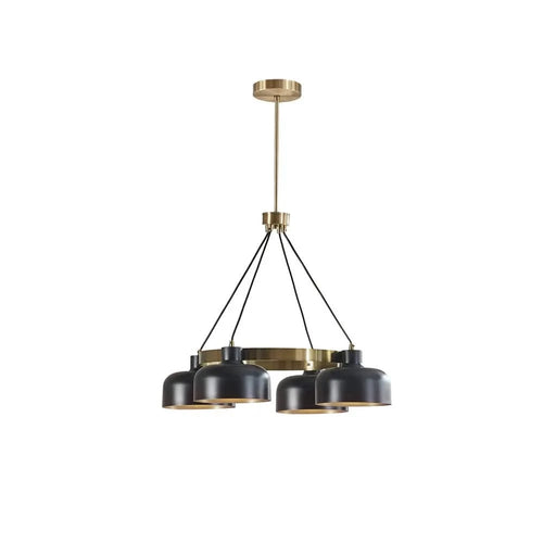 4-Light Metal Shade Chandelier Default -DTYStore
