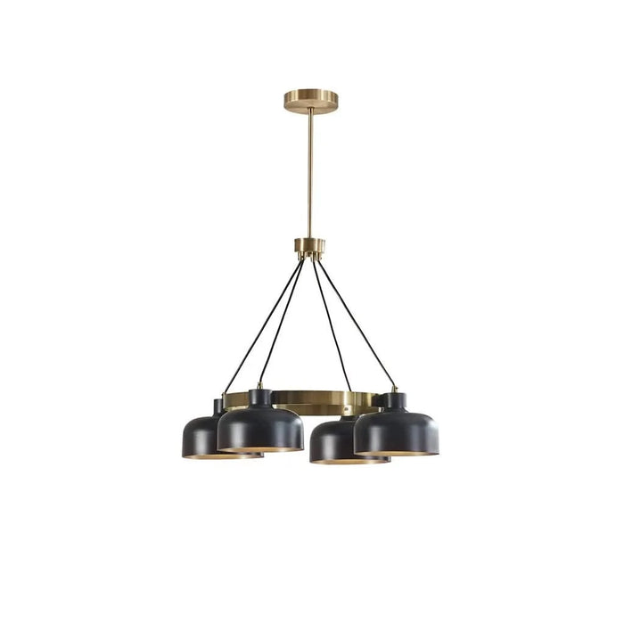 4-Light Metal Shade Chandelier Default -DTYStore