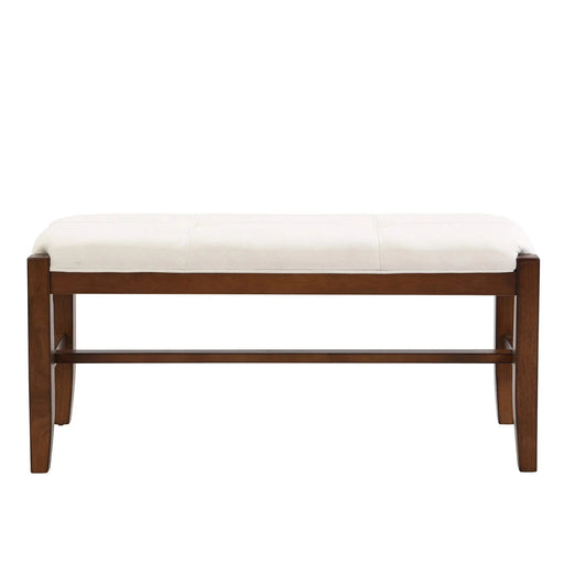 4-Piece Modern Dining Furniture Set, 4-Person Space-Saving Dinette for Kitchen, 46' Faux Marble Style Table and 2 Upholstered Chairs & Bench with Wood Legs Default -DTYStore