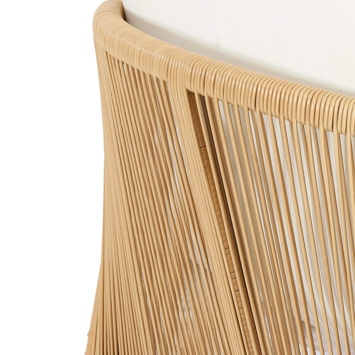 4-Pieces Acacia Wood Patio Furniture Set, Outdoor Furniture with Coffee Table, Patio Conversation Set Deep Seating with Soft Cushion, Porch Chairs for Garden, Backyard Porch Balcony, Brown & Beige Default -DTYStore